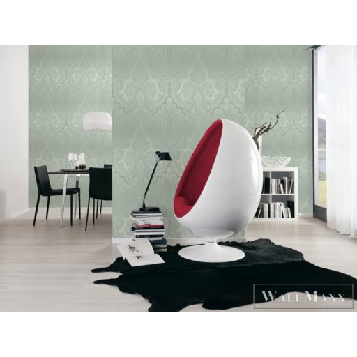 AS CREATION My Home My Spa 38708-1|Klasszikus jellegű mentazöld barokk mintás tapéta