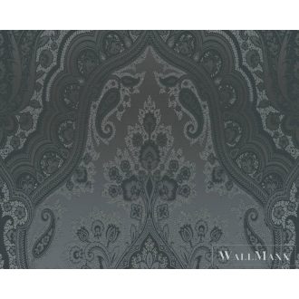   AS CREATION My Home My Spa 38708-5|Klasszikus jellegű antracit barokk mintás tapéta