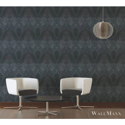 AS CREATION My Home My Spa 38708-5|Klasszikus jellegű antracit barokk mintás tapéta