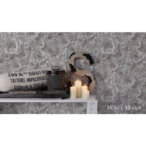 AS CREATION PintWalls 38718-1 fehér rózsa mintás térhatású tapéta