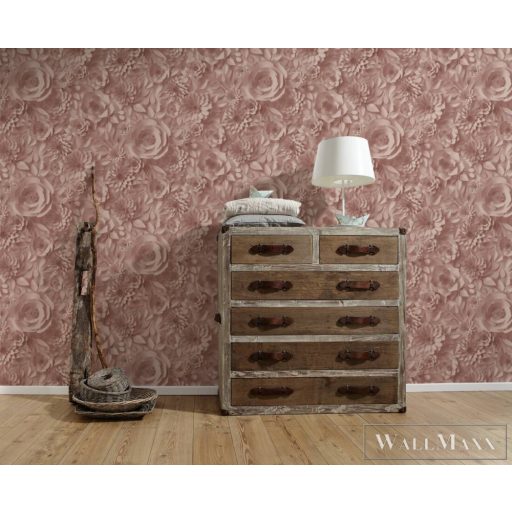 AS CREATION PintWalls 38718-2 rózsaszín rózsa mintás térhatású tapéta