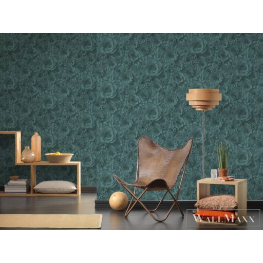 AS CREATION PintWalls 38718-4 türkíz rózsa mintás térhatású tapéta