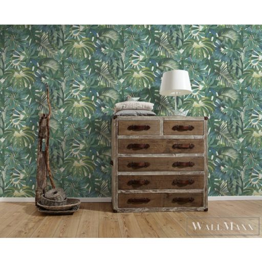 AS CREATION PintWalls 38720-1 zöld levél mintás térhatású tapéta