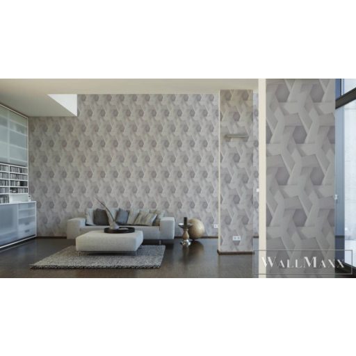 AS CREATION PintWalls 38721-1 törtfehér Tér-hatású 3D-mintás Modern vlies tapéta