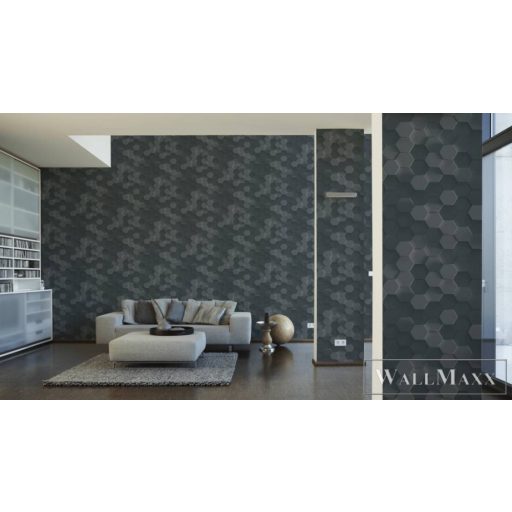 AS CREATION PintWalls 38723-3 fekete mozaik mintás térhatású tapéta