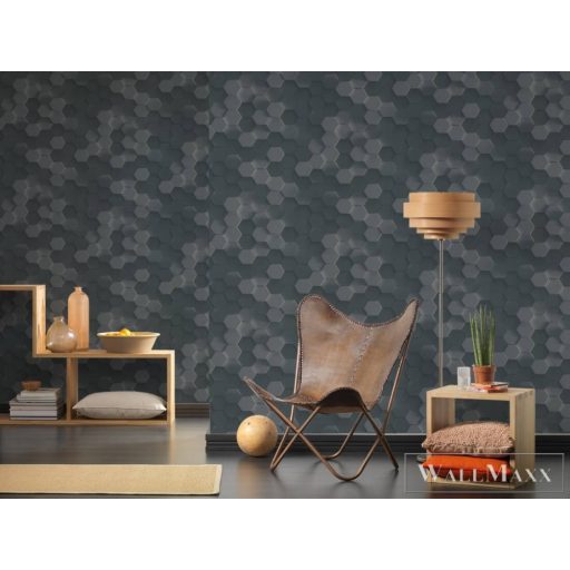 AS CREATION PintWalls 38723-3 fekete mozaik mintás térhatású tapéta