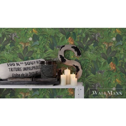 AS CREATION PintWalls 38724-1 zöld dzsungel mintás grafikus tapéta