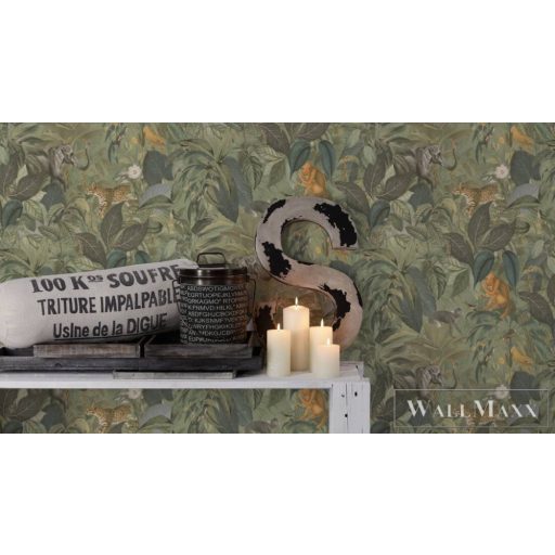 AS CREATION PintWalls 38724-3 zöld dzsungel mintás grafikus tapéta