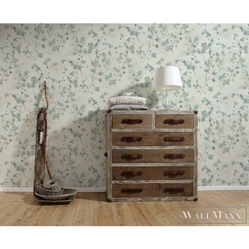 AS CREATION PintWalls 38726-2 kék virág mintás grafikus tapéta