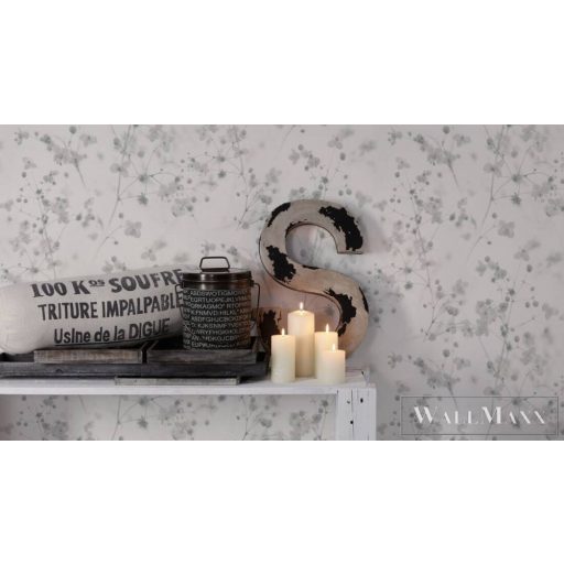 AS CREATION PintWalls 38726-3 szürke virág mintás grafikus tapéta