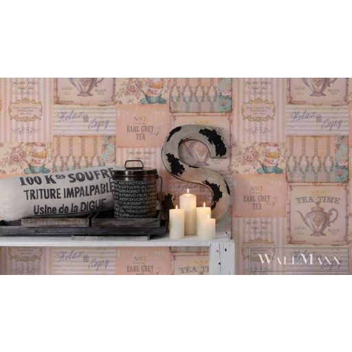 AS CREATION PintWalls 38727-1 rózsaszín teaház mintás elegáns tapéta