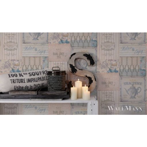 AS CREATION PintWalls 38727-2 kék teaház mintás elegáns tapéta