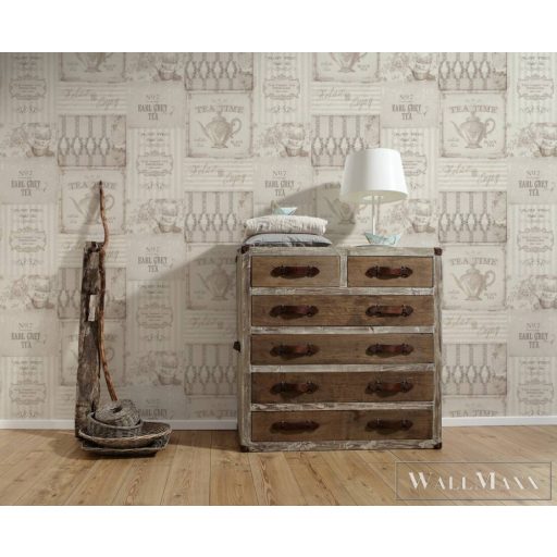 AS CREATION PintWalls 38727-3 krémszínű teaház mintás elegáns tapéta