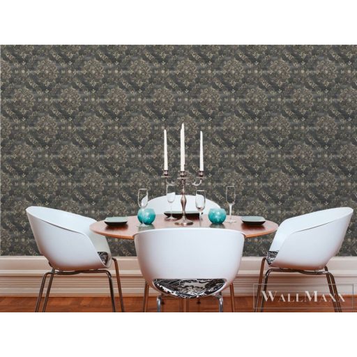 AS CREATION Garda 38729-6 fekete barokk mintás klasszikus XXL tapéta