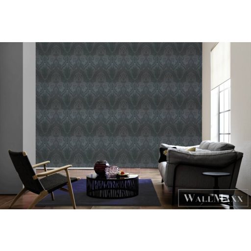 AS CREATION Garda 38730-5 fekete barokk mintás klasszikus XXL tapéta