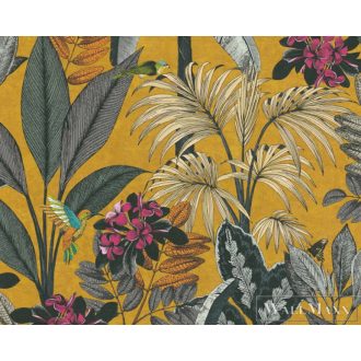   AS CREATION PintWalls 38738-1 sárga kolibri mintás grafikus tapéta