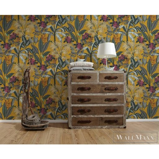 AS CREATION PintWalls 38738-1 sárga kolibri mintás grafikus tapéta