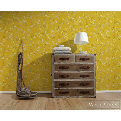 AS CREATION PintWalls 38739-2 sárga virág mintás grafikus tapéta