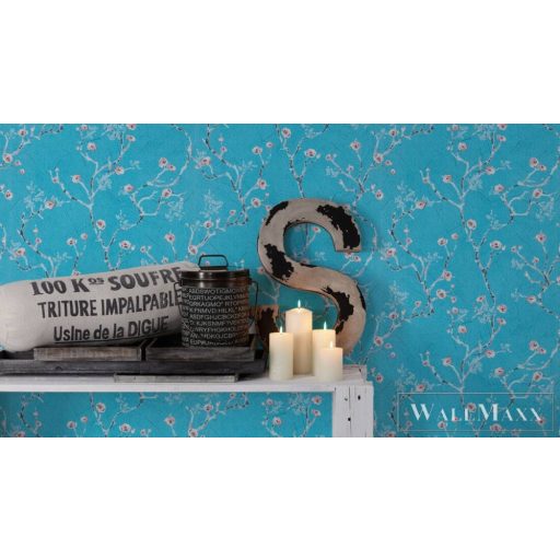 AS CREATION PintWalls 38739-3 kék virág mintás grafikus tapéta