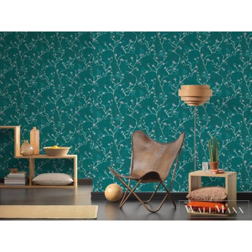 AS CREATION PintWalls 38739-4 zöld virág mintás grafikus tapéta