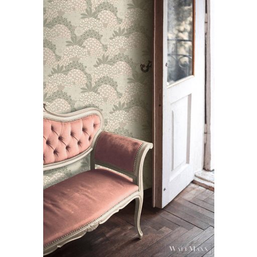 AS CREATION Nara 38740-2 krémszínű levél mintás grafikus tapéta