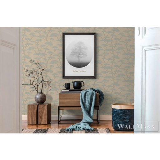 AS CREATION Nara 38741-1 bézs majomkenyérfa mintás grafikus tapéta