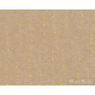   AS CREATION Nara 38742-2 sárga afrika mintás grafikus tapéta