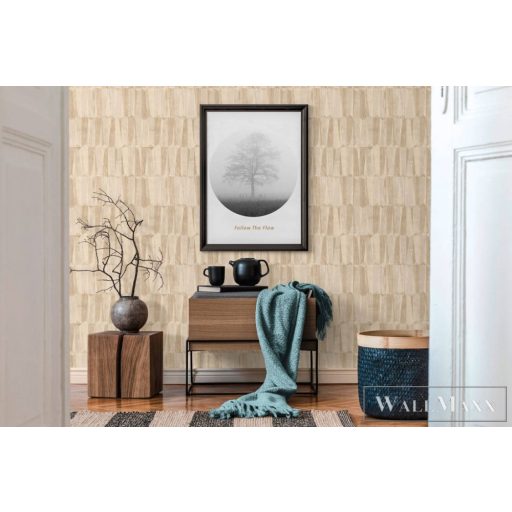 AS CREATION Nara 38743-2 bézs parketta mintás grafikus tapéta