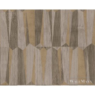   AS CREATION Nara 38743-3 barna parketta mintás grafikus tapéta