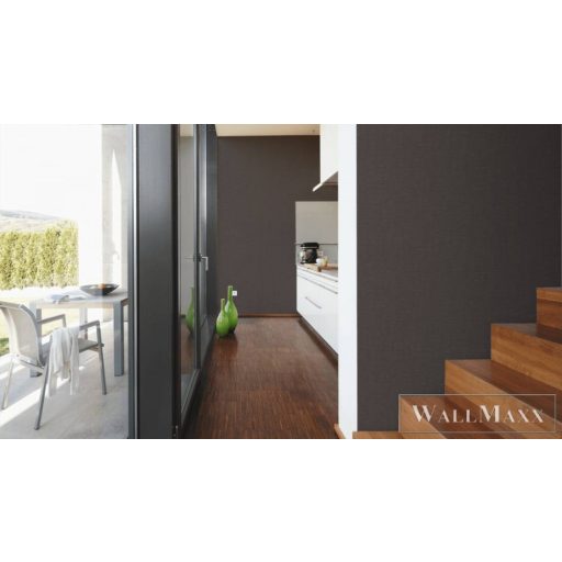 AS CREATION Nara 38745-3 sötét, szürke Textil mintás Grafikus vlies tapéta