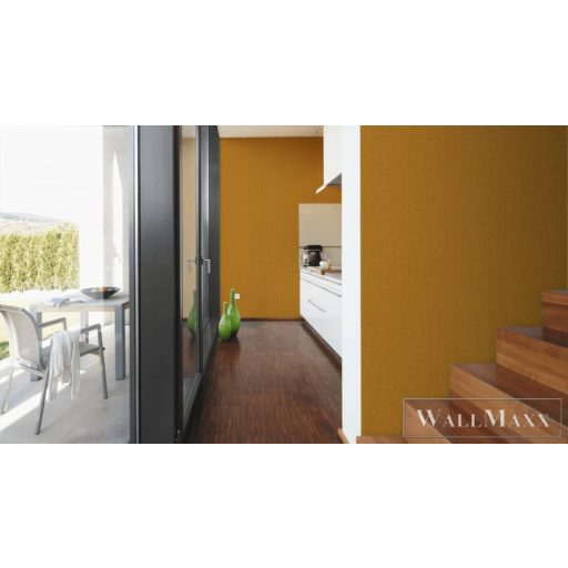 AS CREATION Nara 38745-5 sárga Textil mintás Grafikus vlies tapéta