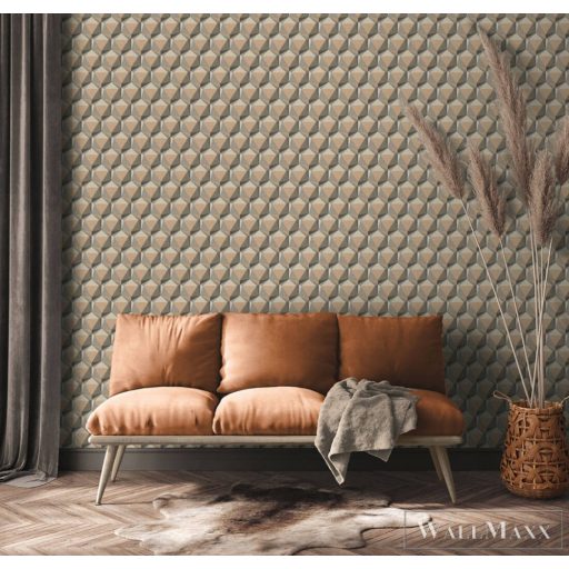 AS CREATION Nara 38748-1 bézs, krémszínű, szürke Tér-hatású 3D-mintás Grafikus vlies tapéta