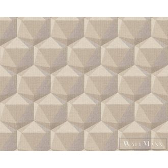   AS CREATION Nara 38748-5 bézs, krémszínű, szürke Tér-hatású 3D-mintás Grafikus vlies tapéta