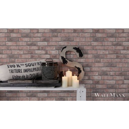 AS CREATION Elements II 38812-2 bézs tégla térhatású tapéta