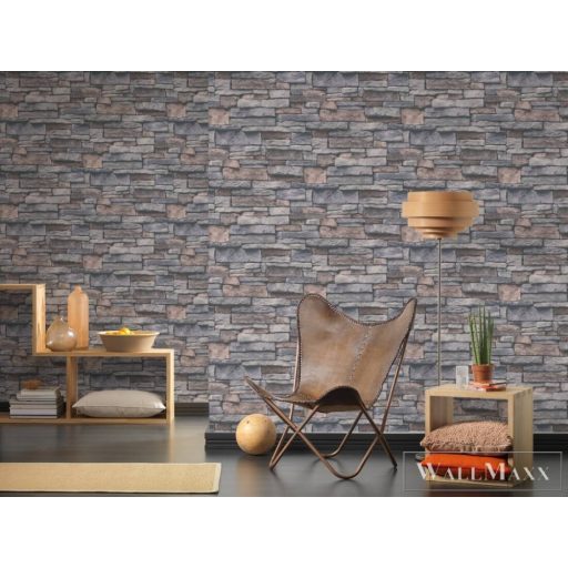 AS CREATION Terra 38813-2 bézs, krémszínű, szürke 3D-tér-hatású-Tégla-mintás Modern vlies tapéta