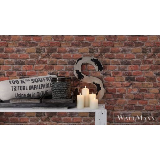 AS CREATION Elements II 38814-1 barna tégla térhatású tapéta