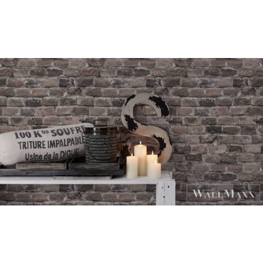 AS CREATION Elements II 38814-3 barna tégla térhatású tapéta