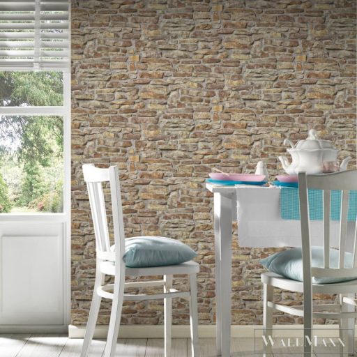 AS CREATION Elements II 38815-1 bézs tégla térhatású tapéta