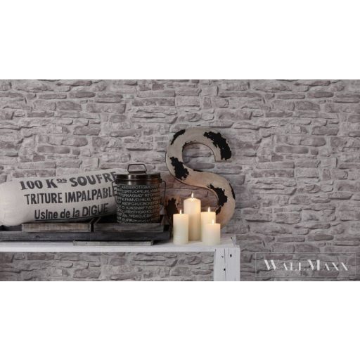 AS CREATION Elements II 38815-2 szürke tégla térhatású tapéta