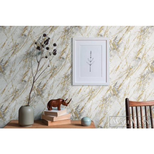 AS CREATION Battle of Style 38817-3 arany márvány mintás klasszikus tapéta