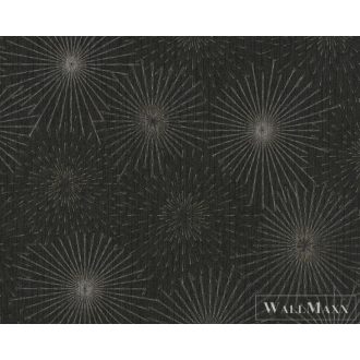   AS CREATION Battle of Style 38818-1 fekete csillag mintás klasszikus tapéta