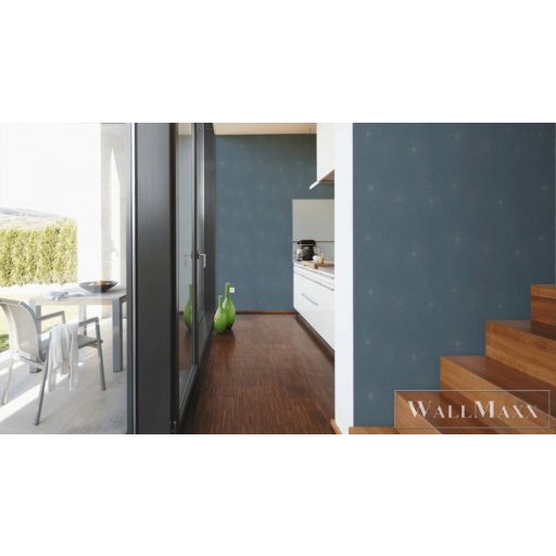 AS CREATION Battle of Style 38818-2 kék csillag mintás klasszikus tapéta