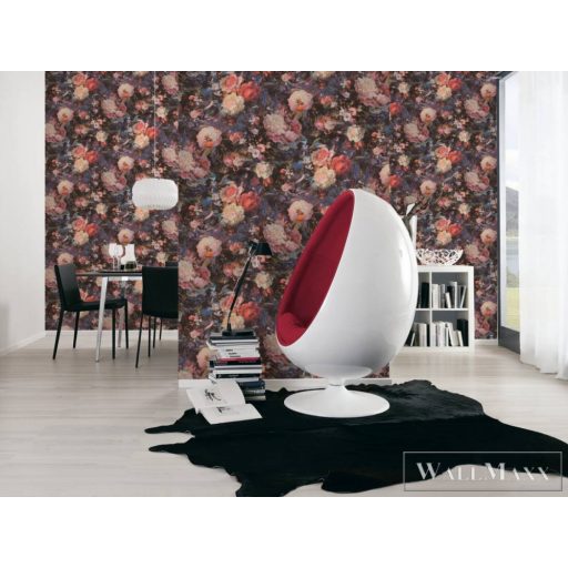 AS CREATION Battle of Style 38821-1 kék virág mintás klasszikus tapéta