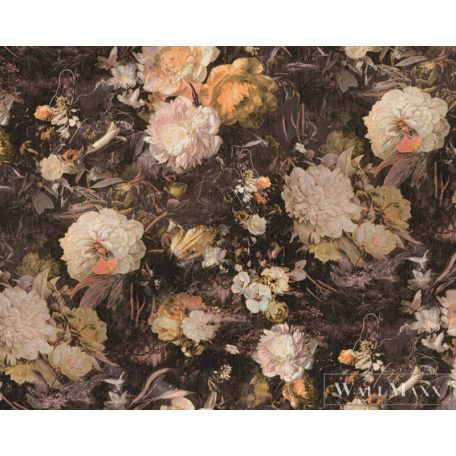 AS CREATION Battle of Style 38821-2 barna virág mintás klasszikus tapéta