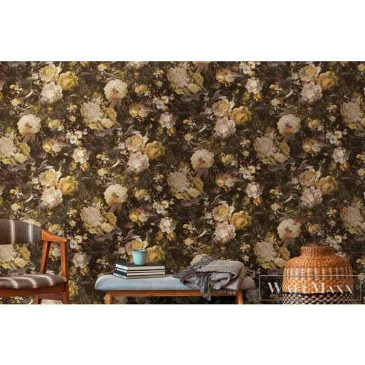 AS CREATION Battle of Style 38821-2 barna virág mintás klasszikus tapéta