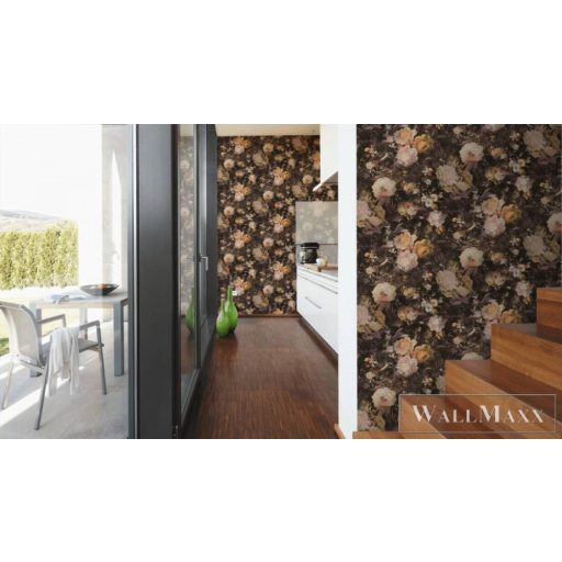 AS CREATION Battle of Style 38821-2 barna virág mintás klasszikus tapéta