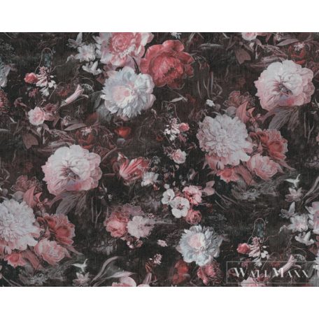 AS CREATION Battle of Style 38821-4 fekete virág mintás klasszikus tapéta
