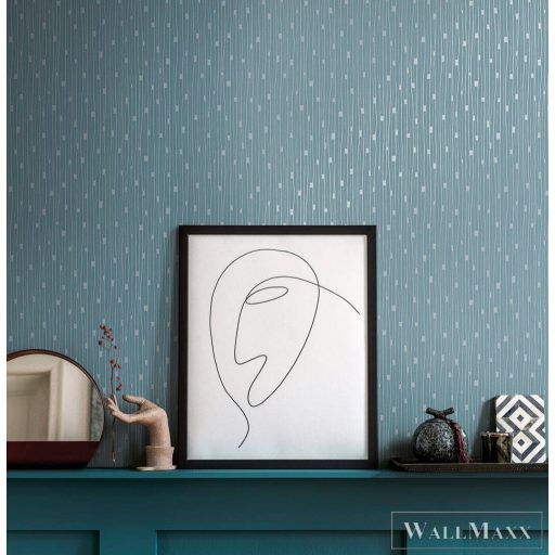 AS CREATION Battle of Style 38822-2 kék csíkos klasszikus tapéta