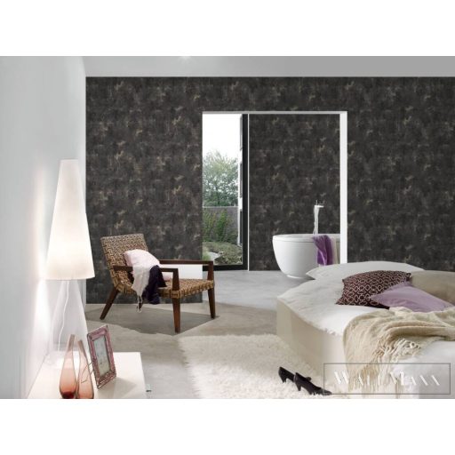 AS CREATION Battle of Style 38823-4 fekete márvány mintás klasszikus tapéta