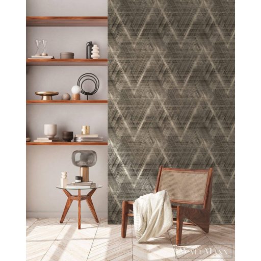 AS CREATION Battle of Style 38824-1 bézs, fekete, szürke Textil mintás Klasszikus vlies tapéta